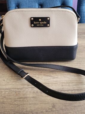 kate spade Two-Tone Crossbody Bag in Cream and Black